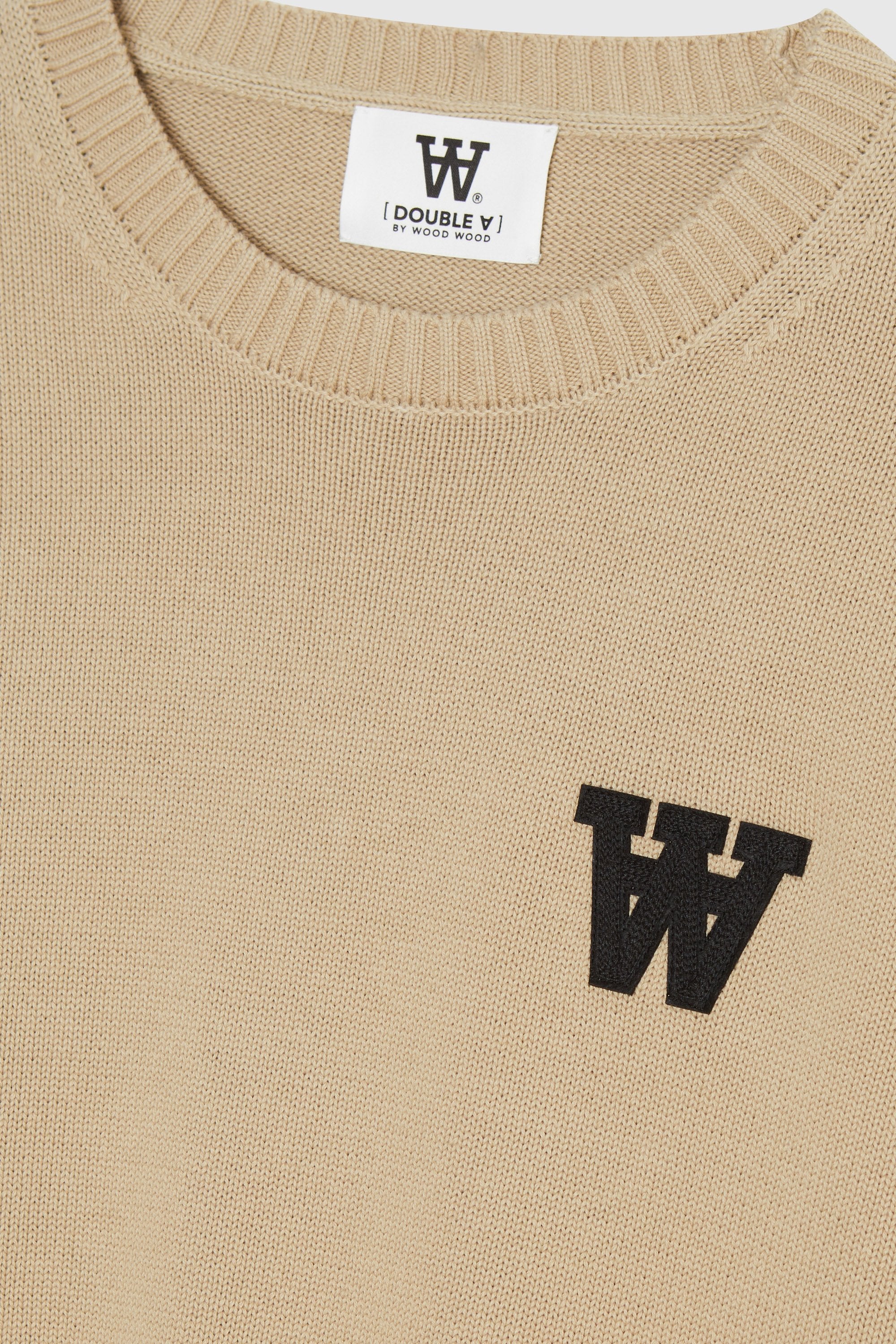 Double A by Wood Wood Tay AA CS Patch Jumper, beige