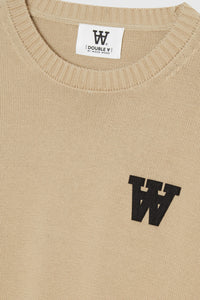 Double A by Wood Wood Tay AA CS Patch Jumper, beige
