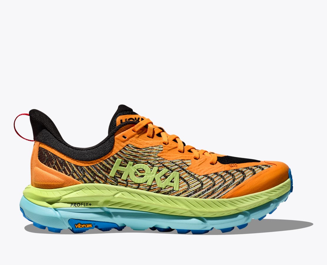 Hoka Mens Mafate Speed 4, Solar Flare / Lettuce