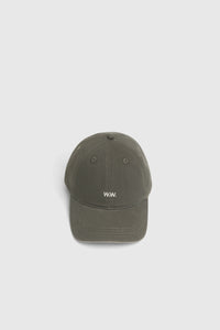 Wood Wood Low profile twill cap, dusty green