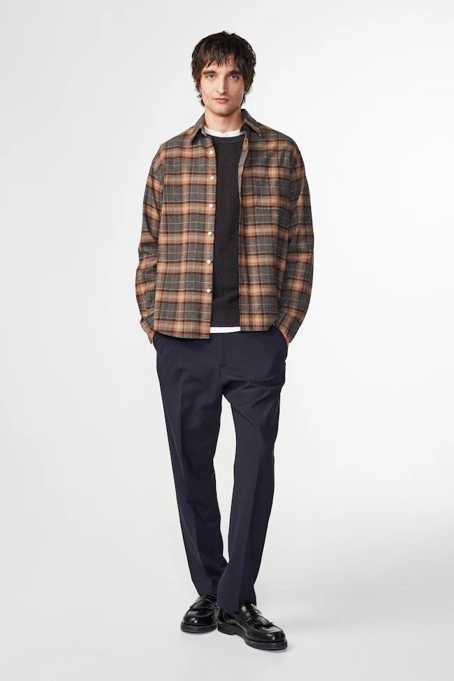 NN07 Deon Shirt, Brown check