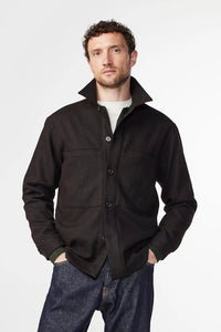 NN07 Isak Wool blend Overshirt Brown