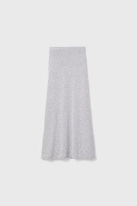 Rodebjer Flora knitted skirt, grey melange