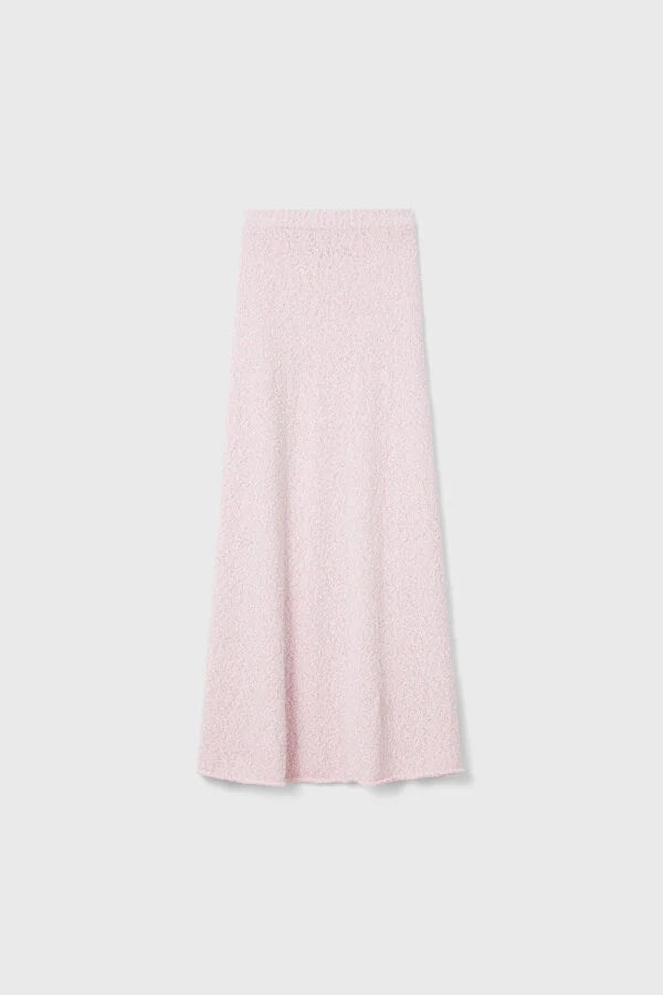 Rodebjer Flora knitted skirt, pink melange