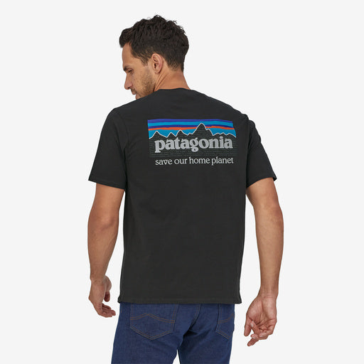 Patagonia Men's P-6 Mission Organic T-Shirt,  Ink Black