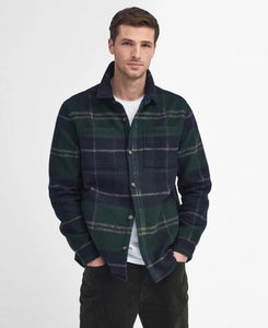 Barbour Chapter Tailored Check Overshirt, Green Lock Tartan