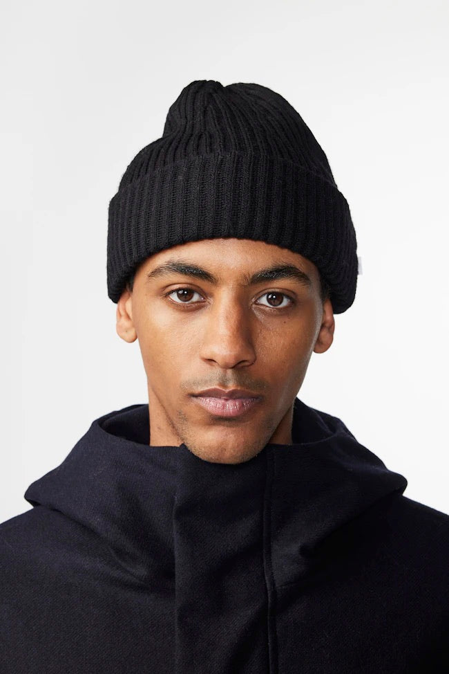 NN07 Rib Wool blend Beanie Black