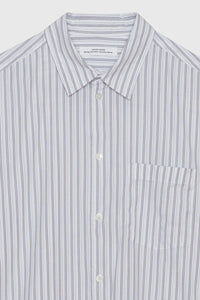 Wood Wood Timothy Paper Poplin Shirt - White Stripes