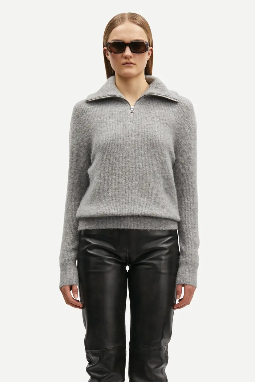 Samsöe Saanour HZ Sweater 7355 Grey Melange