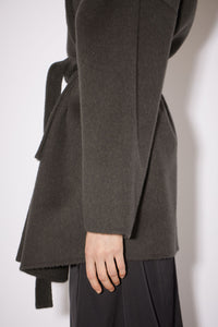 Acne Studios Single-breasted asymmetric coat  - Charcoal grey