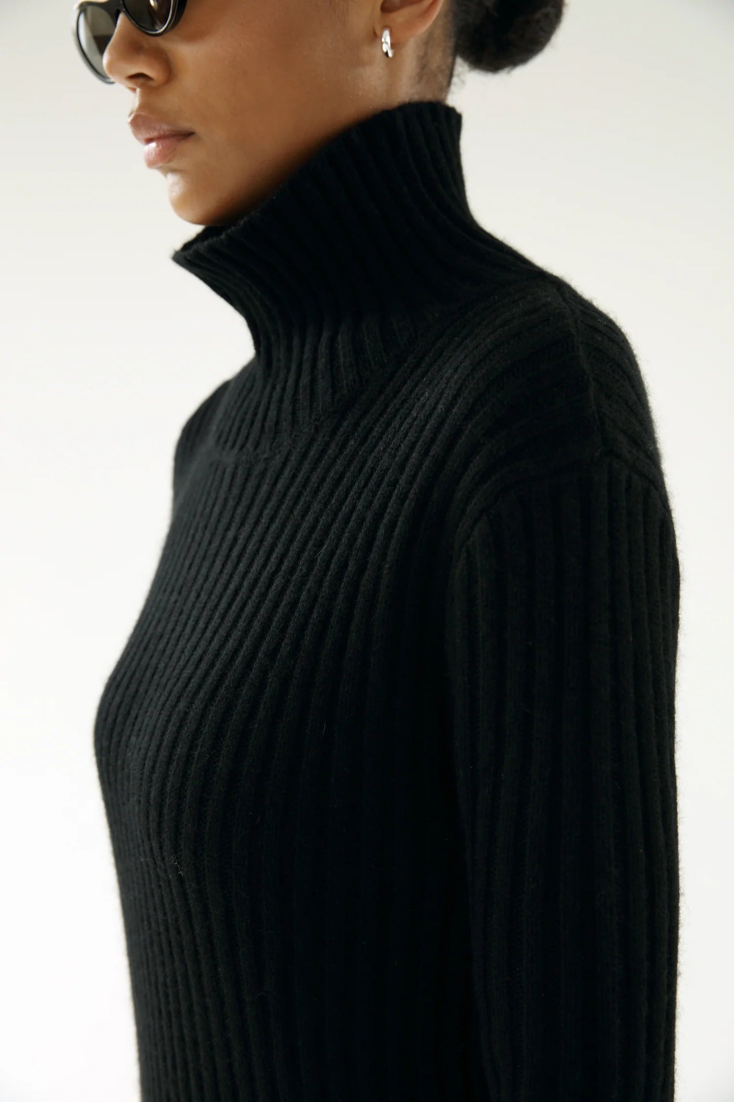 Almada Label Sue Rib Knit Dress, black