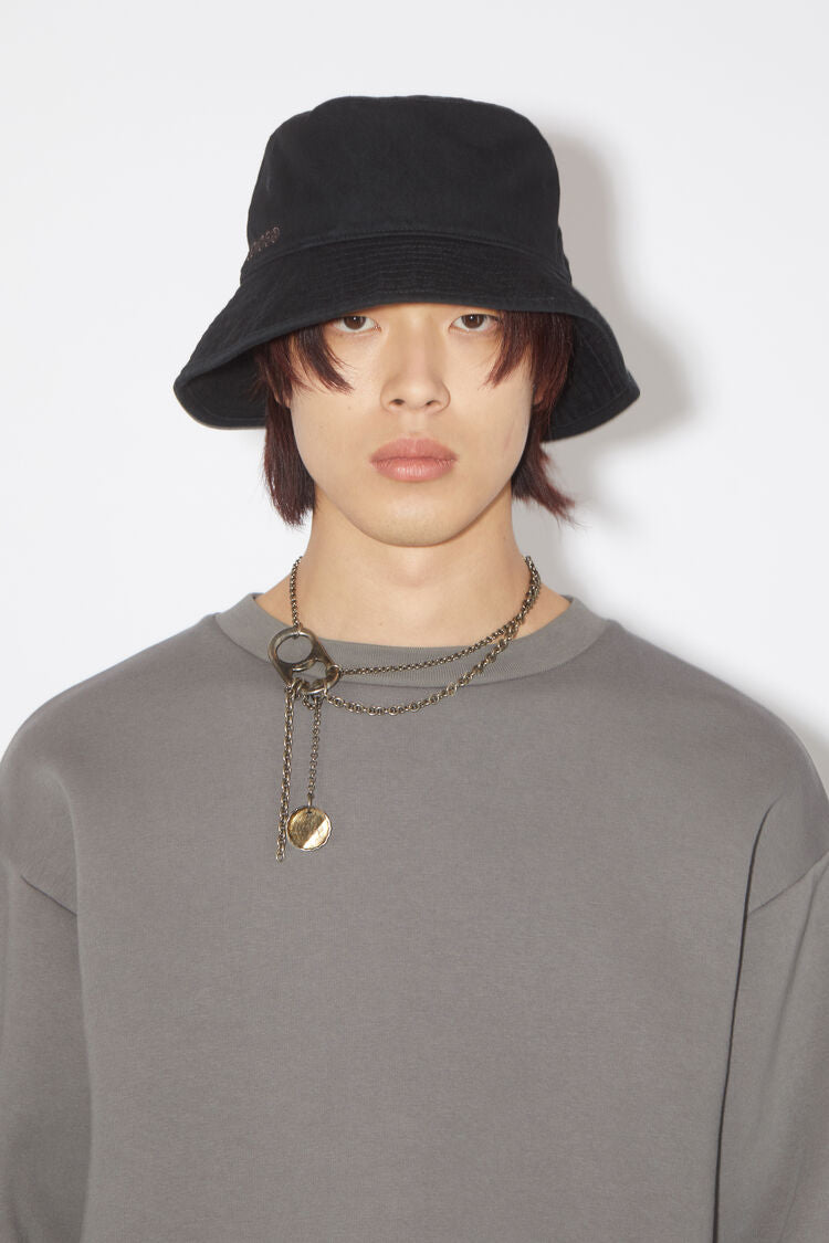 Acne Studios Twill Bucket Hat, black