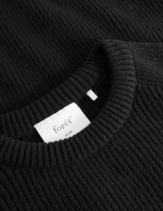 Foret Studio Cone Rib Knit, Black