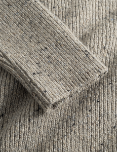 Foret Studio Cone Rib Knit, Light Grey Melange