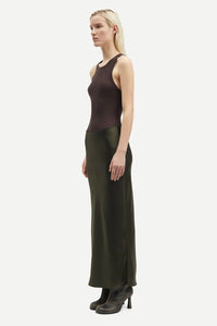 Samsöe Saagneta long skirt 12956, forest night