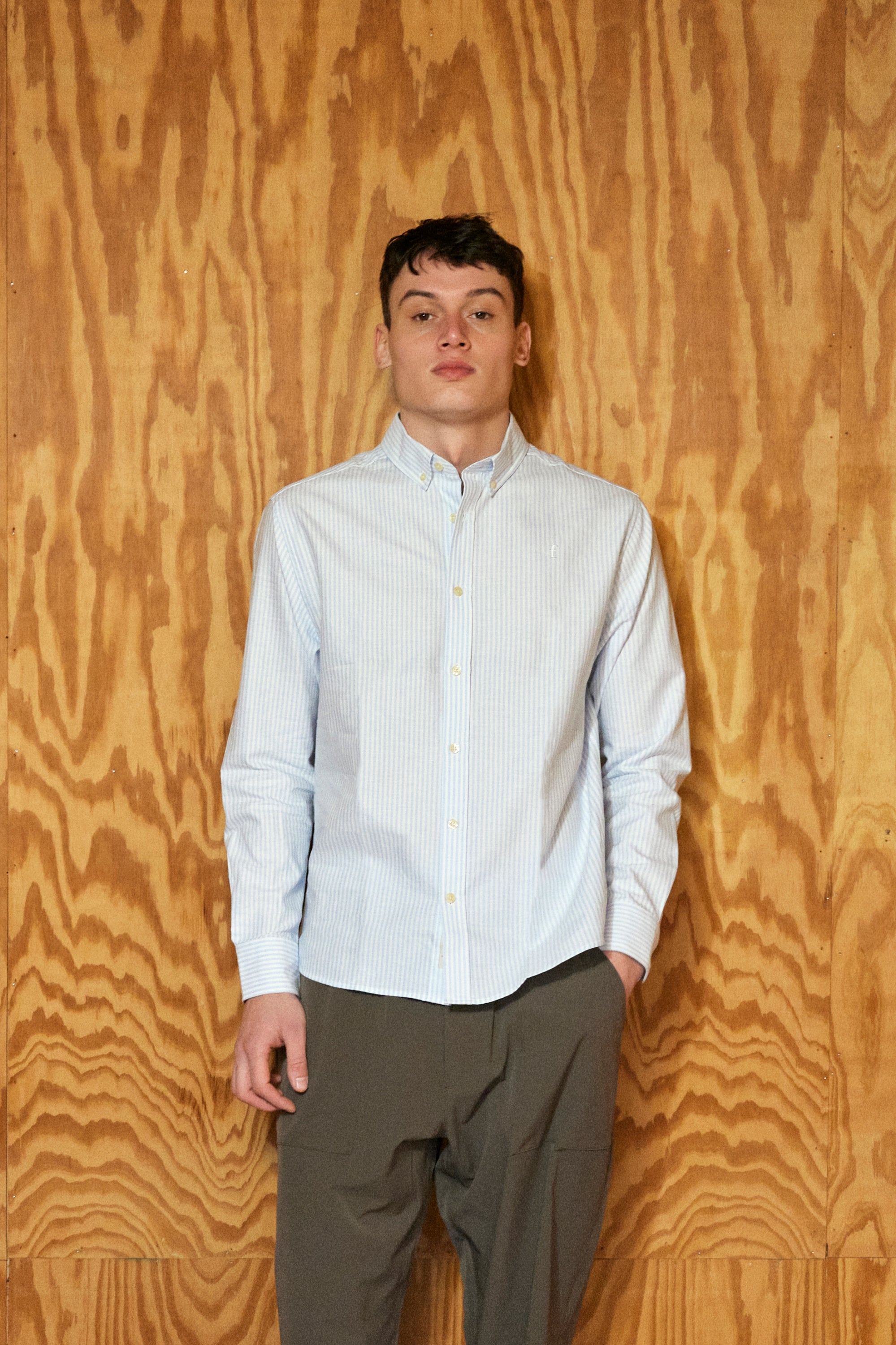 Foret Studio Life Shirt, Light Blue Stripe