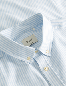 Foret Studio Life Shirt, Light Blue Stripe