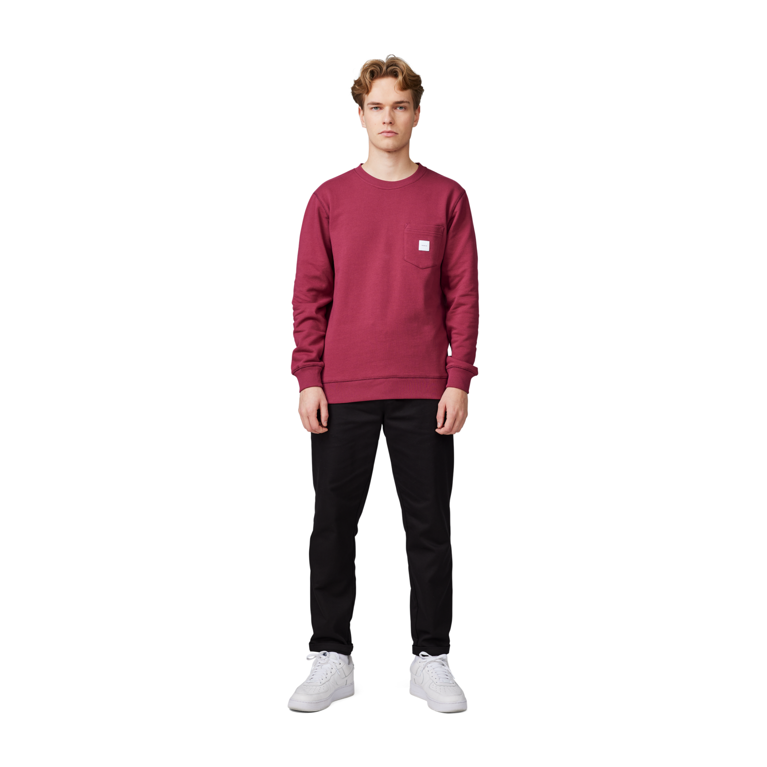 Makia Square Pocket Sweatshirt - Cranberry