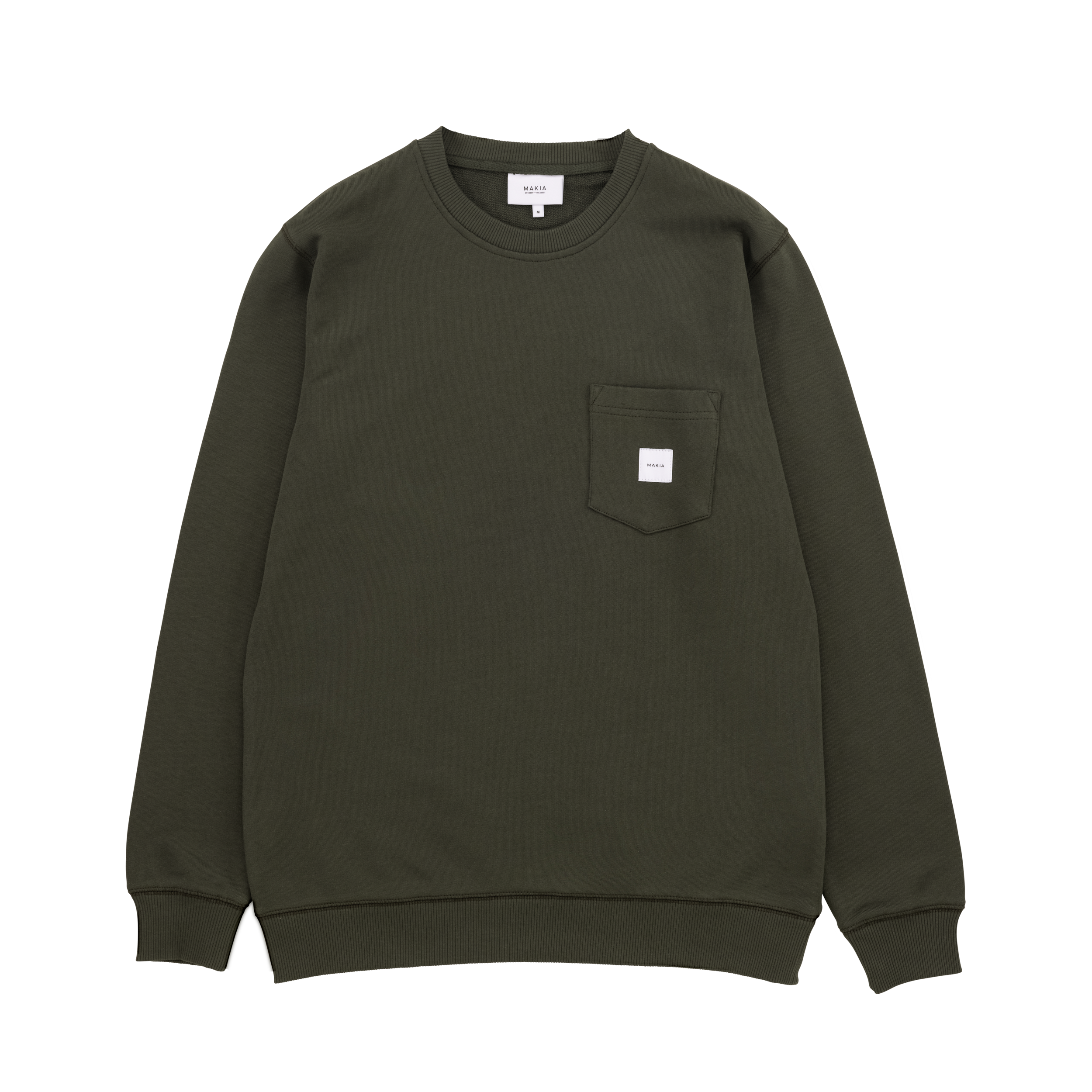 Makia Square Pocket Sweatshirt - Dark Green