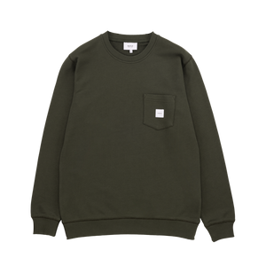 Makia Square Pocket Sweatshirt - Dark Green
