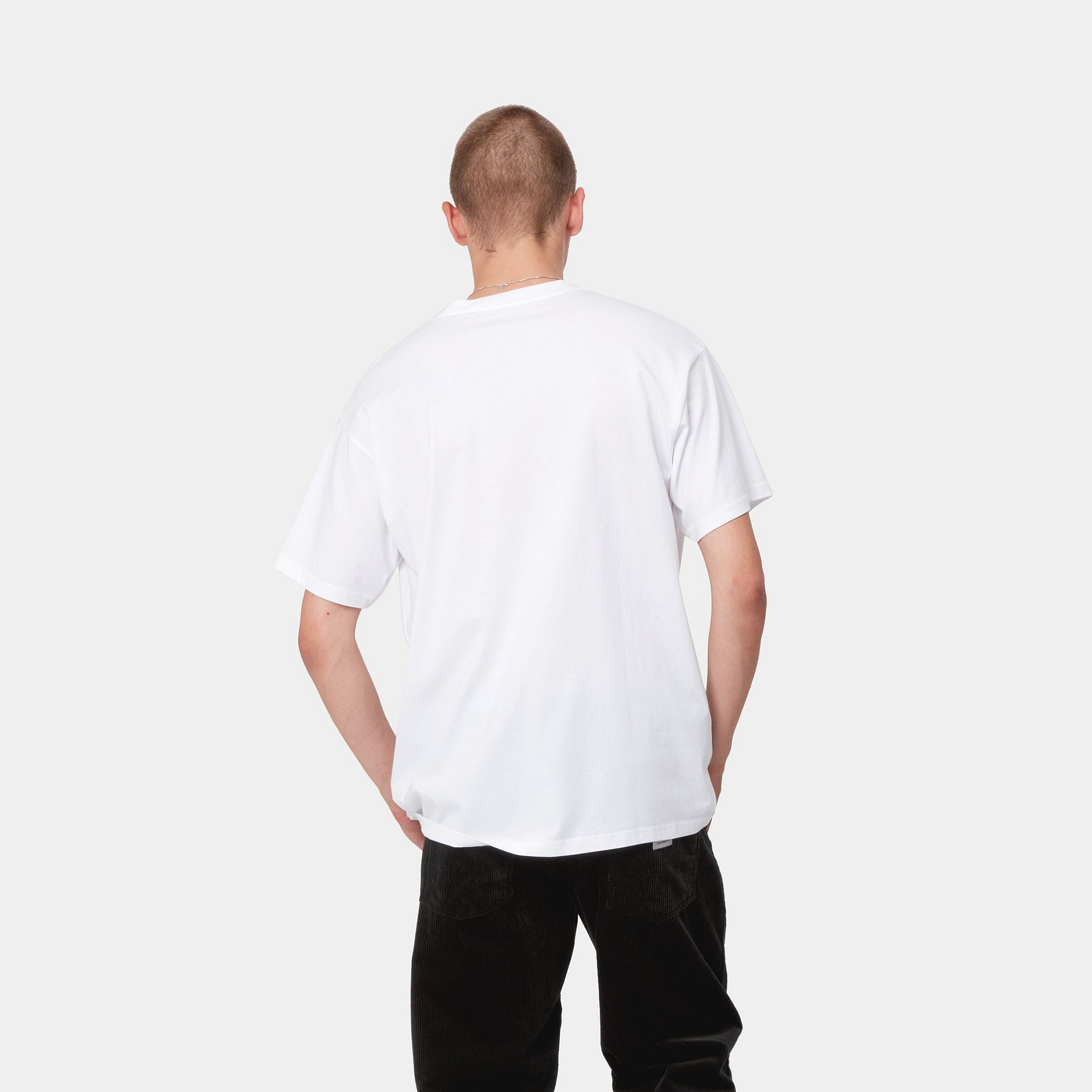 Carhartt WIP S/S Script Embroidery T-Shirt - White/Black